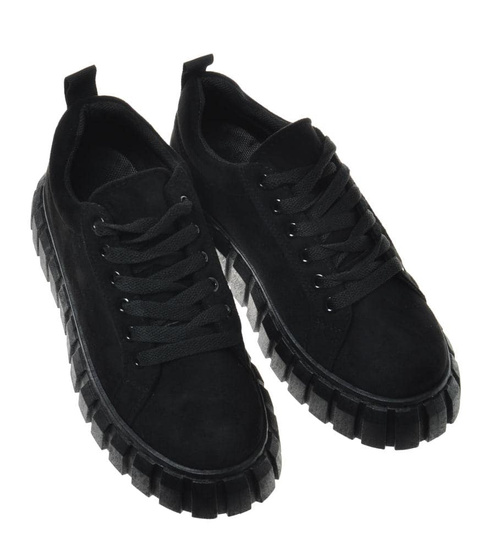 Czarne trampki creepersy na platformie /D7-3 15555 S230/