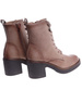 Sznurowane botki workery na obcasie Khaki /i4-3h2 18407 W385/
