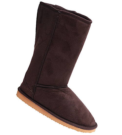 Ocieplane damskie kozaki mukluki śniegowce brązowe /B4-1 15260 T290/