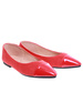 Czerwone baleriny damskie ze szpicem /F10-3 16008 T181/