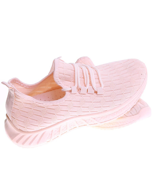 Różowe wsuwane buty sportowe /D7-2 16180 G181/