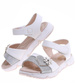 Białe sandałki dziewczęce z rzepami /G5-2 16384 T381/