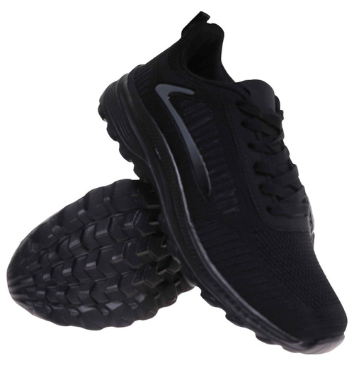 Sznurowane lekkie obuwie sportowe męskie /B3-1 18020 T385/