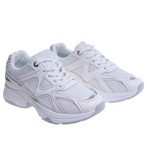 Białe damskie buty sportowe /A8-3 18120 T208/