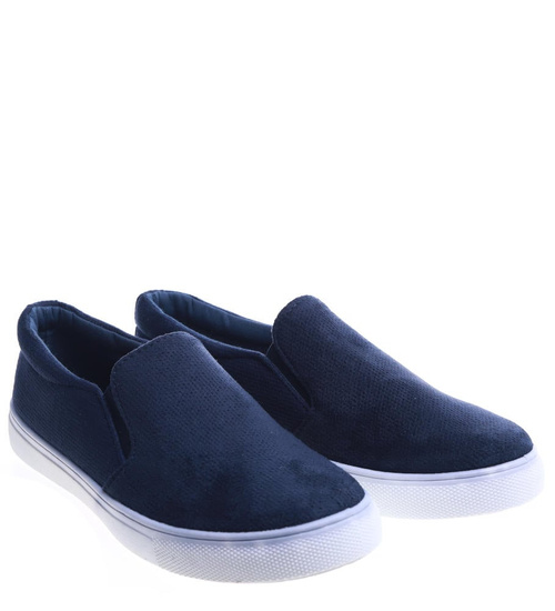Wsuwane granatowe trampki slip on /D6-2 13610 S171/