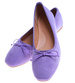 Zamszowe fioletowe baleriny damskie z kokardą /F7-2 17542 G130/