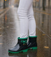 Kalosze damskie czarno zielone gumiaki /E2-1+H2 18286 T352/
