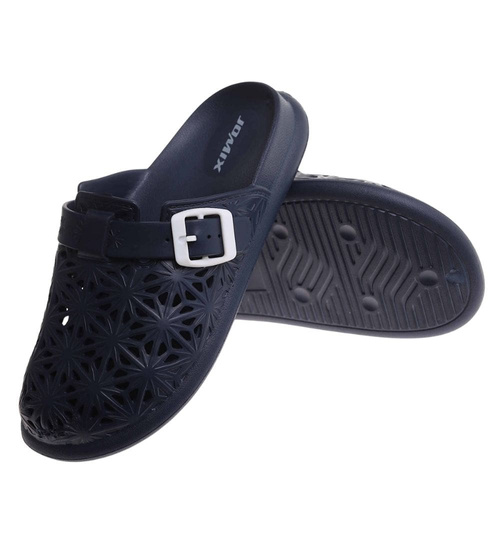 Klapki damskie Ażurowe buty na plażę Granatowe /H2 17854 G008/