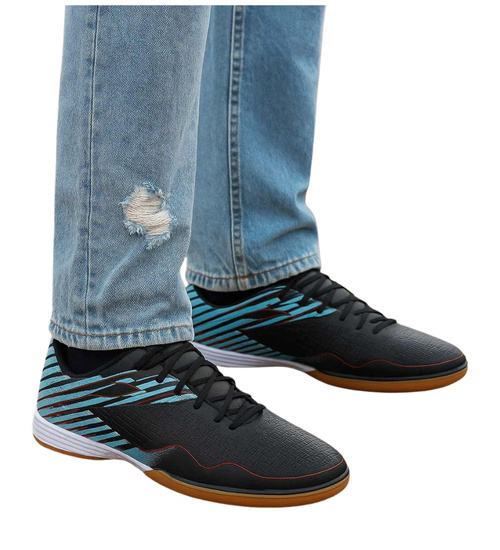 Czarno granatowe sznurowane trampki halówki męskie /E10-1 18135 T583/