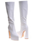 Białe kozaki damskie na platformie /A7-1 16914 G282/