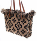 Duża parciana torba torebka Shopper Bag Cappucino /H2-K18 TB544 M433/