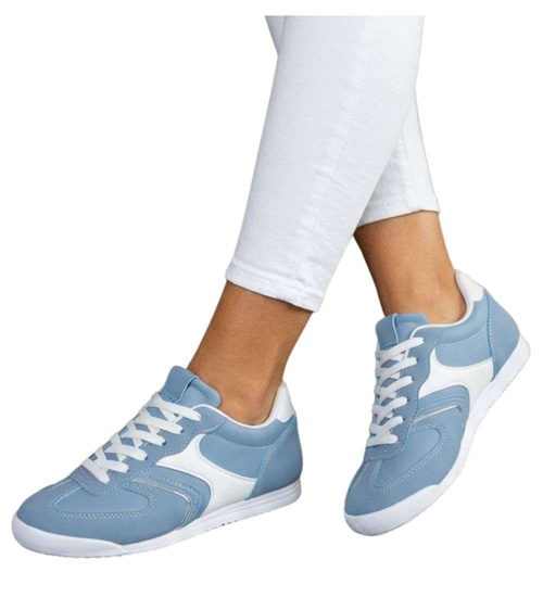 Niebieskie buty sportowe damskie /E9-3 18802 W233/