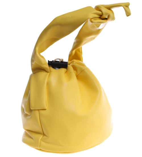 Torebka worek z kokardą Żółta /H2 K7 TB668 G105/