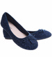 Granatowe koronkowe baleriny /G5-3 16607 T8-61/