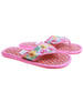 Różowe materiałowe kapcie damskie japonki /F7-1 17581 T2-5/
