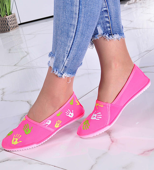 Elastyczne damskie tenisówki Różowe /F4-2 11545 T009/