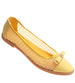 Przewiewne damskie baleriny Żółte /F10-2 10265 S098/