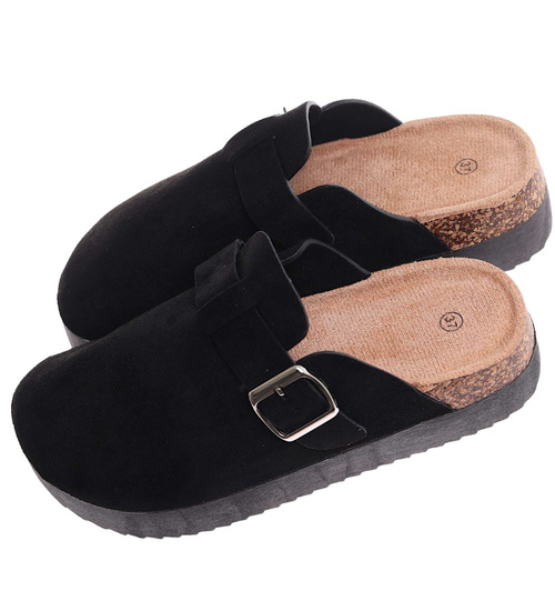 Czarne kryte klapki profilowane na platformie /F1-3 18044 W089/