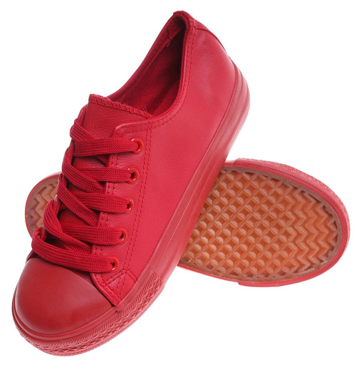 Czerwone dziewczęce trampki /G12-3 16764 G6-15 +H2/