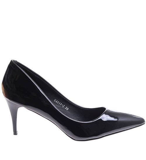 Czarne szpilki na obcasie /F4-2 11798 T492/