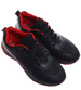 Sznurowane męskie czarno czerwone buty sportowe /F6-3 18094 T286/