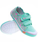Miętowe dziewczęce tenisówki na rzepy /B3-1 16881 T1-3/
