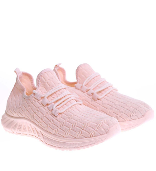 Różowe wsuwane buty sportowe /D7-2 16180 G181/