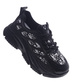 Wiązane sportowe buty damskie czarne /G3-2 13194 T298/