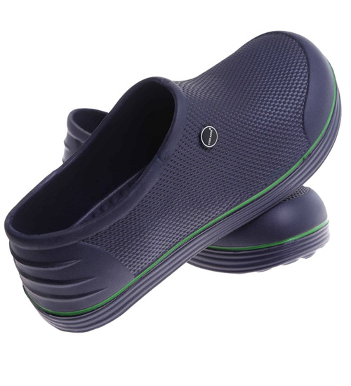 Granatowo zielone męskie kalosze piankowe /C6-1 17793 T18-45 +H2/