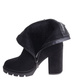 Czarne botki damskie na obcasie słupku OST453