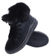 Ocieplane botki jak trampki czarne /A9-2 15027 S394/