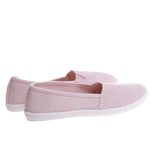 Różowe ażurowe baleriny dziewczęce /G5-2 17631 121/