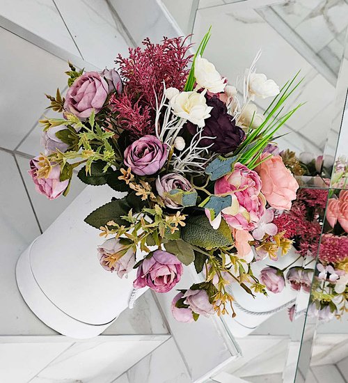 Flower box- kolorowe kwiaty na prezent /FL40 M30/