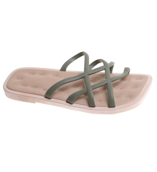 Klapki damskie plażowe wodoodporne zielone /E2-1 17801 G089/