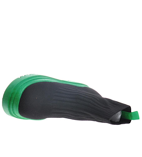 Damskie botki na grubej podeszwie Czarno-Zielone /E6-2 10746 T599/