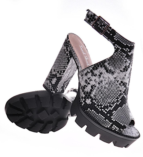 Damskie sandały na platformie /E3-1 12053 T390/