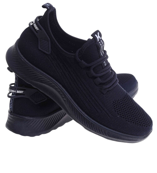 Lekkie granatowe męskie sneakersy /D1-2 17761 GF285/