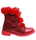 Czerwone dziewczęce pikowane botki ocieplane trapery /E10-2 15343 T346/