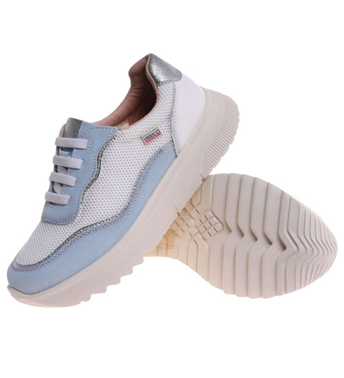 Sznurowane sportowe buty damskie niebieskie /J6-2 18472 W12-3/