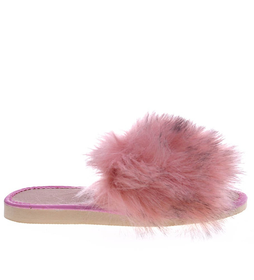 Różowe kapcie damskie na prezent /E1-1 6171 S197/