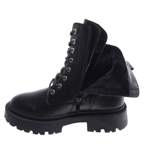 Czarne botki trapery glany /G4-1 18348 T485/