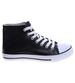 Wysokie czarno białe trampki damskie /H2 16719 G9-84/