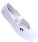 Białe wsuwane balerinki tenisówki czeszki / F2-1 15557 T293/