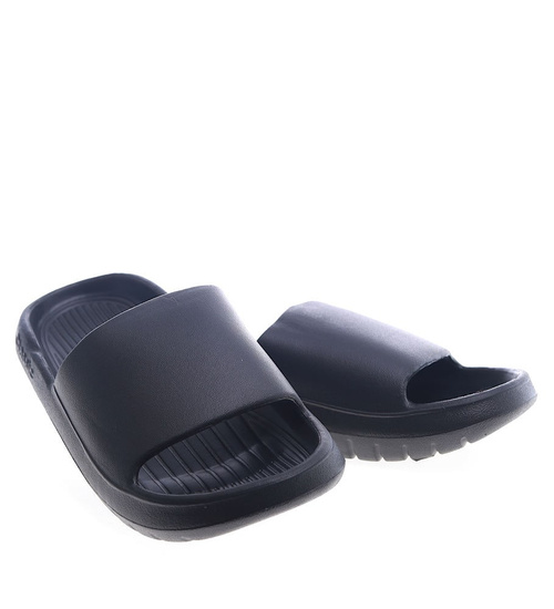 Basenowe czarne klapki damskie /C4-1 13362 S193/