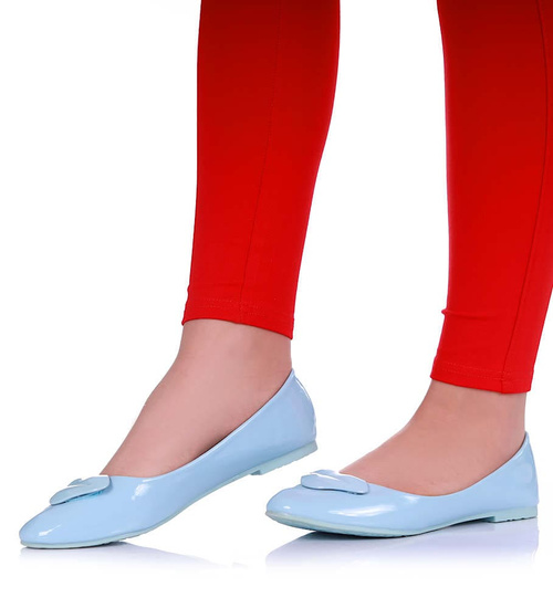 Niebieskie baleriny damskie /B4-2 8250 S099/