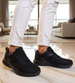 Sznurowane męskie czarne buty sportowe sneakersy /B6-1 14634 S296/