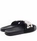 Dziewczęce czarne klapki z perełkami /B1-2 16435 T290/