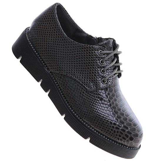 Sznurowane dziewczęce półbuty /B3-3 14940 T039/