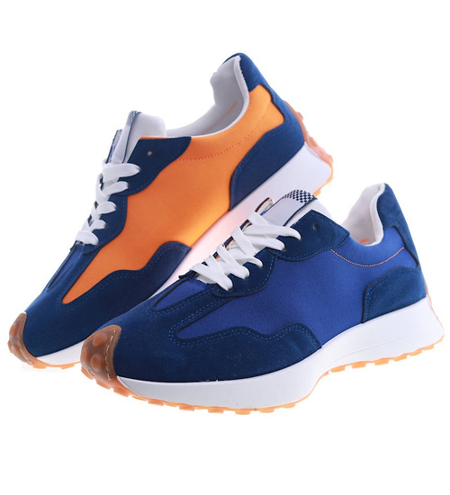 Materiałowe granatowe buty sportowe /A9-3 13339 T282/