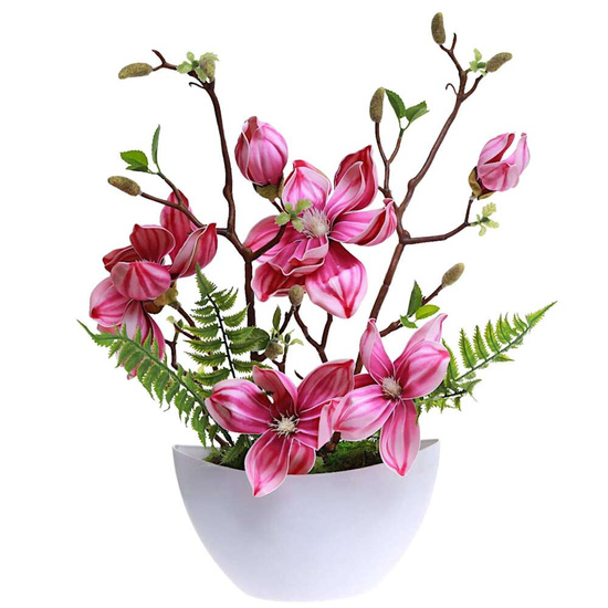 Fioletowa lilia w doniczce- sztuczne kwiaty Kompozycja 45 cm KOMP57 PN432